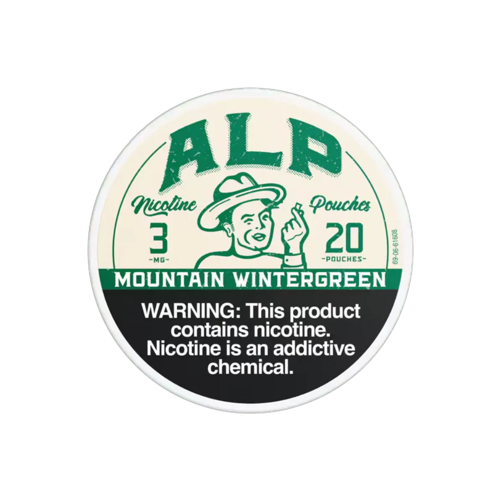 ALP (DSPLY 5pc)(Nic Pouch)(20ct Can) Mountain Wintergreen (SAS)