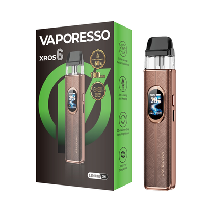 Vaporesso XROS 6 Pod System Silk Brown with Packaging