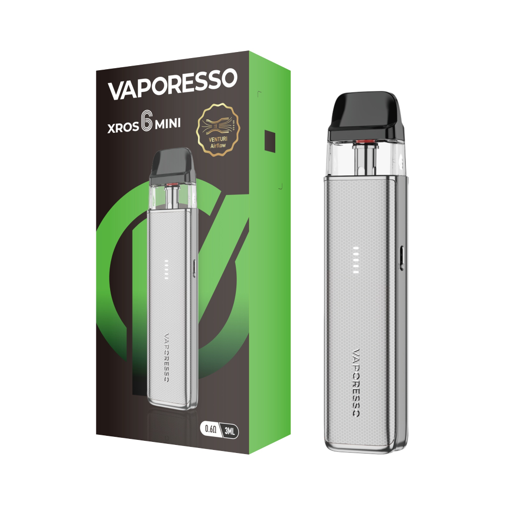 Vaporesso XROS 6 Mini Pod System Titanium Silver with Packaging