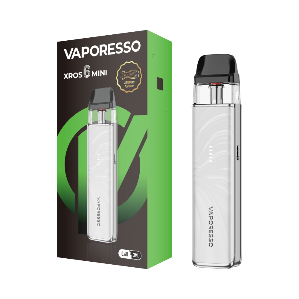 Vaporesso XROS 6 Mini Pod System Plume White with Packaging