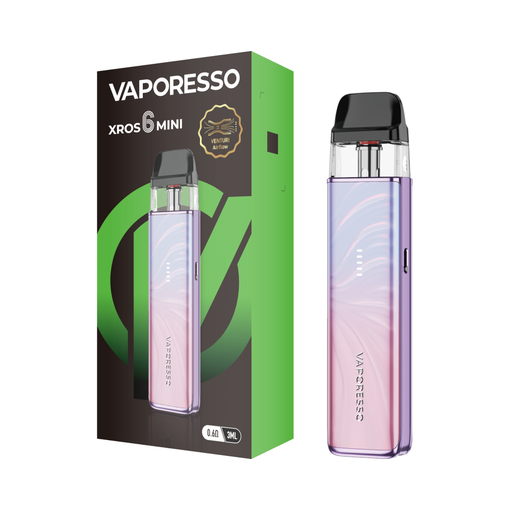 Vaporesso XROS 6 Mini Pod System Plume Pink with Packaging