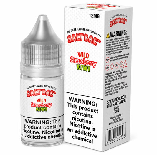 Salt Bae 50 Strawberry Kiwi Salts, 30mL with Packaging 