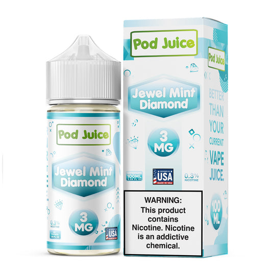 Pod Juice TFN  Jewel Mint Diamond 100mL with Packaging