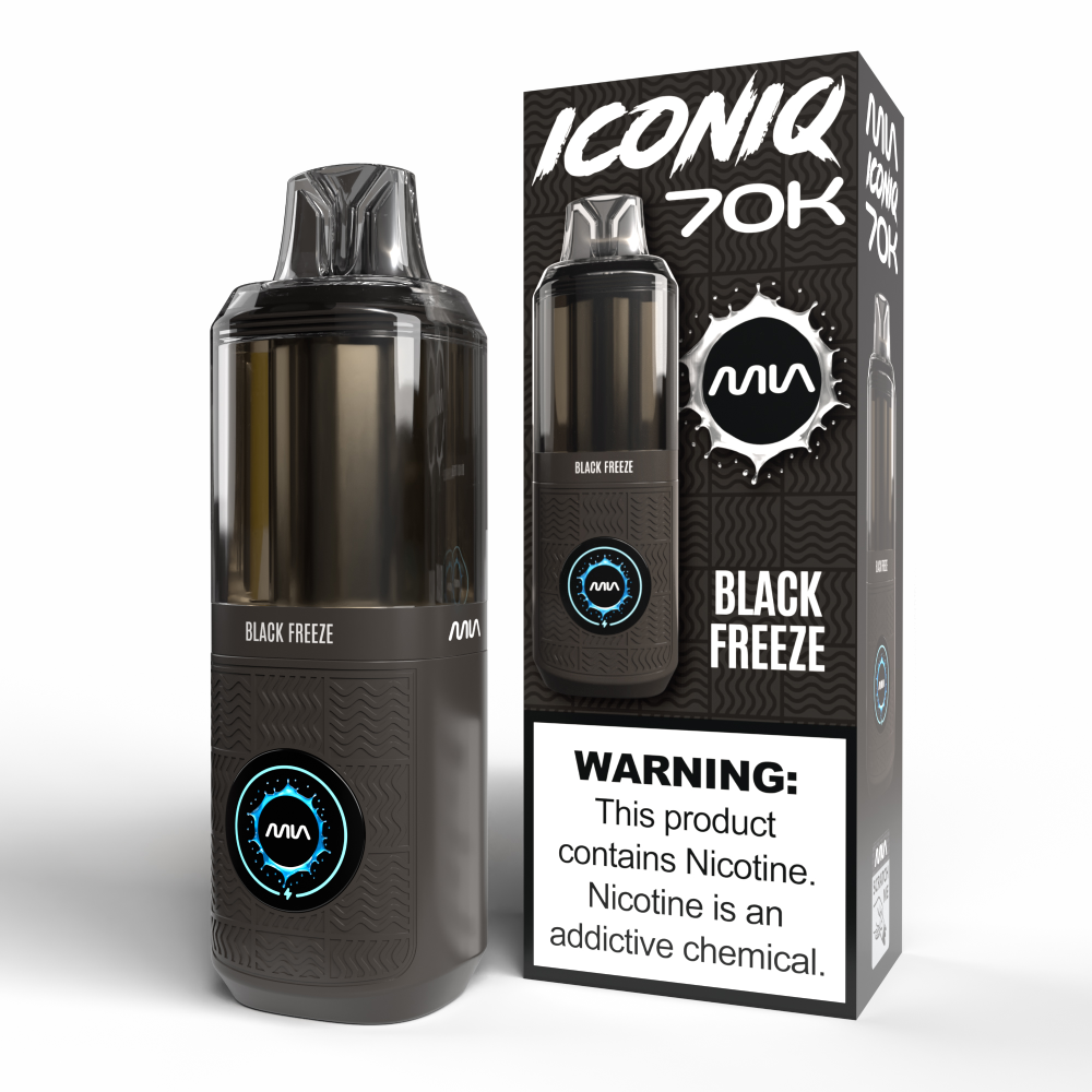 MIA IconIQ 70K Disposable Black Freeze with Packaging