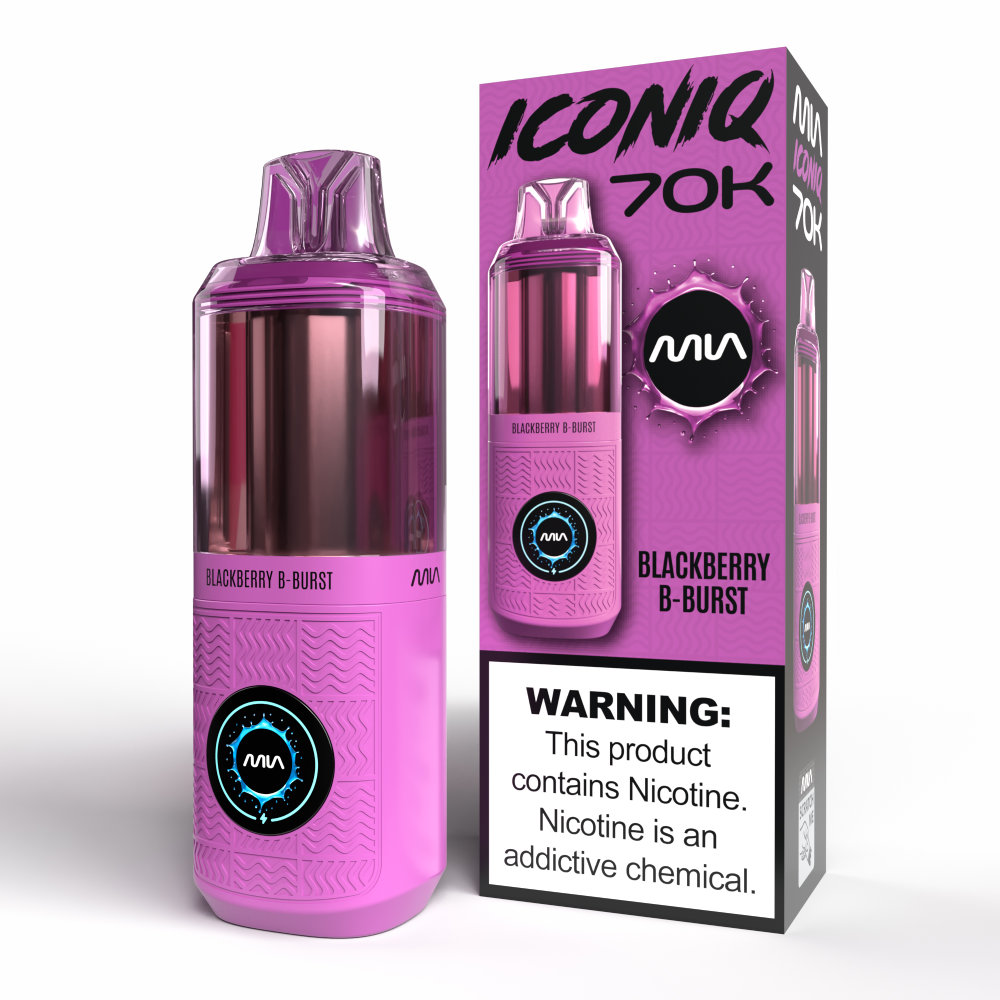 MIA IconIQ 70K Disposable Blackberry B-Burst with Packaging