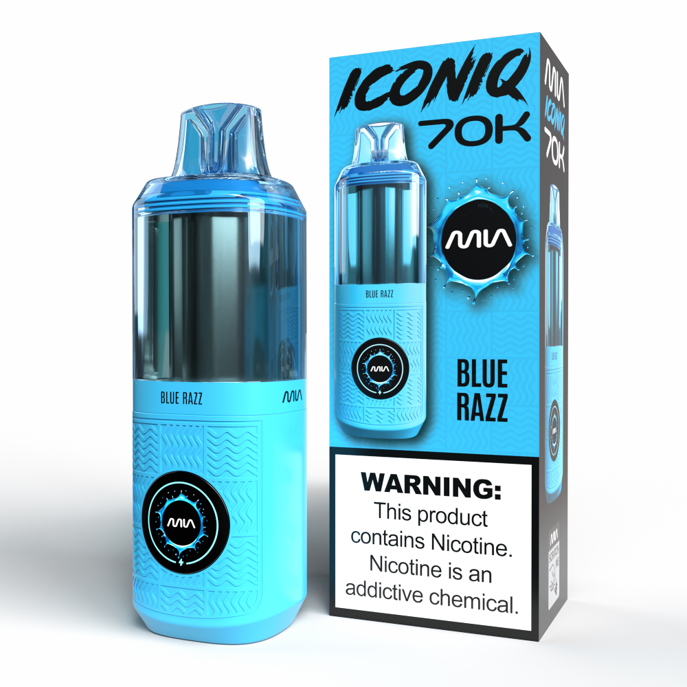 MIA IconIQ 70K Disposable Blue Razz with Packaging