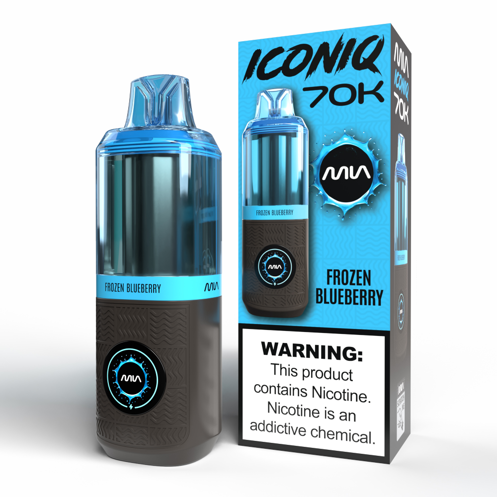 MIA IconIQ 70K Disposable Frozen Blueberry with Packaging