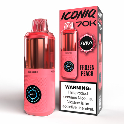MIA IconIQ 70K Disposable Frozen Peach with Packaging