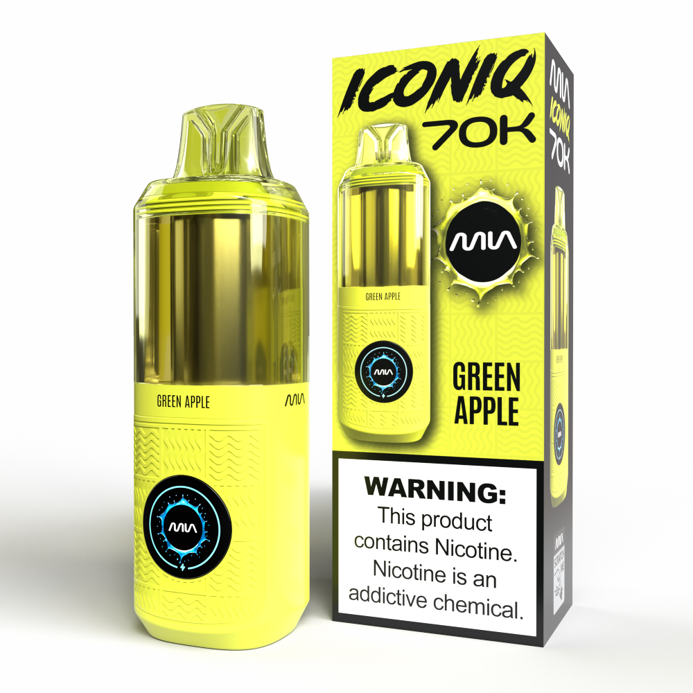 MIA IconIQ 70K Disposable Green Apple  with Packaging