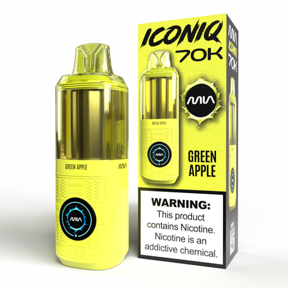 MIA IconIQ 70K Disposable Green Apple  with Packaging