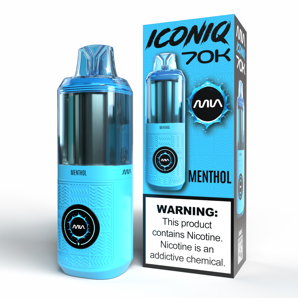 MIA IconIQ 70K Disposable Menthol with Packaging