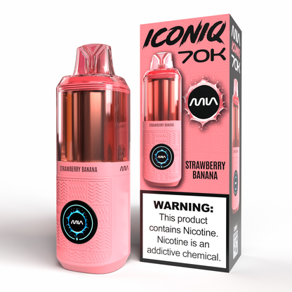 MIA IconIQ 70K Disposable Strawberry Banana with Packaging