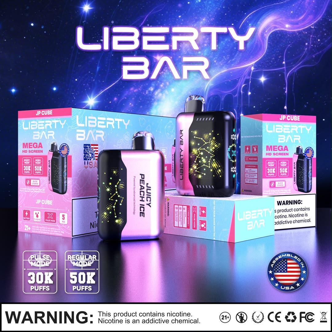 Liberty Bar-Juicy Peach Ice with packaging