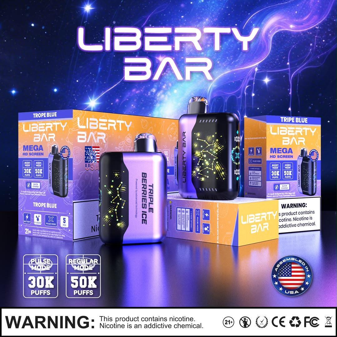 Liberty Bar Triple Berries Ice with packaging