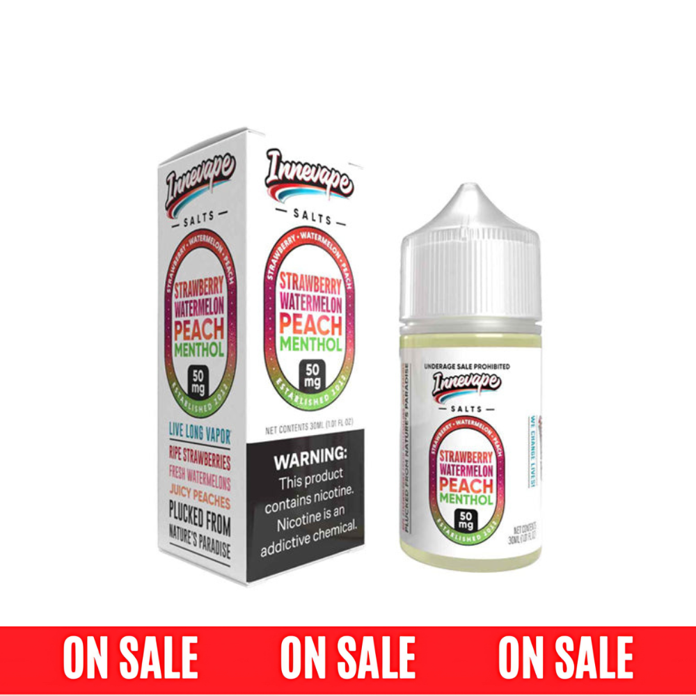 Innevape SALTS E-Liquid-Strawberry Watermelon Peach Menthol, 30mL