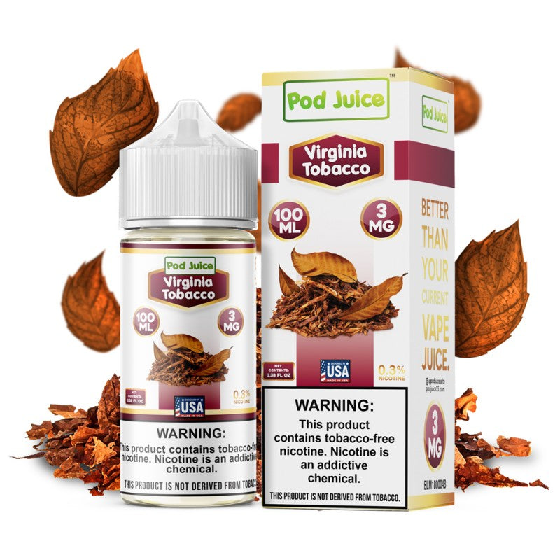 Virginia Tobacco – Pod Juice Series | 100mL with Packaging