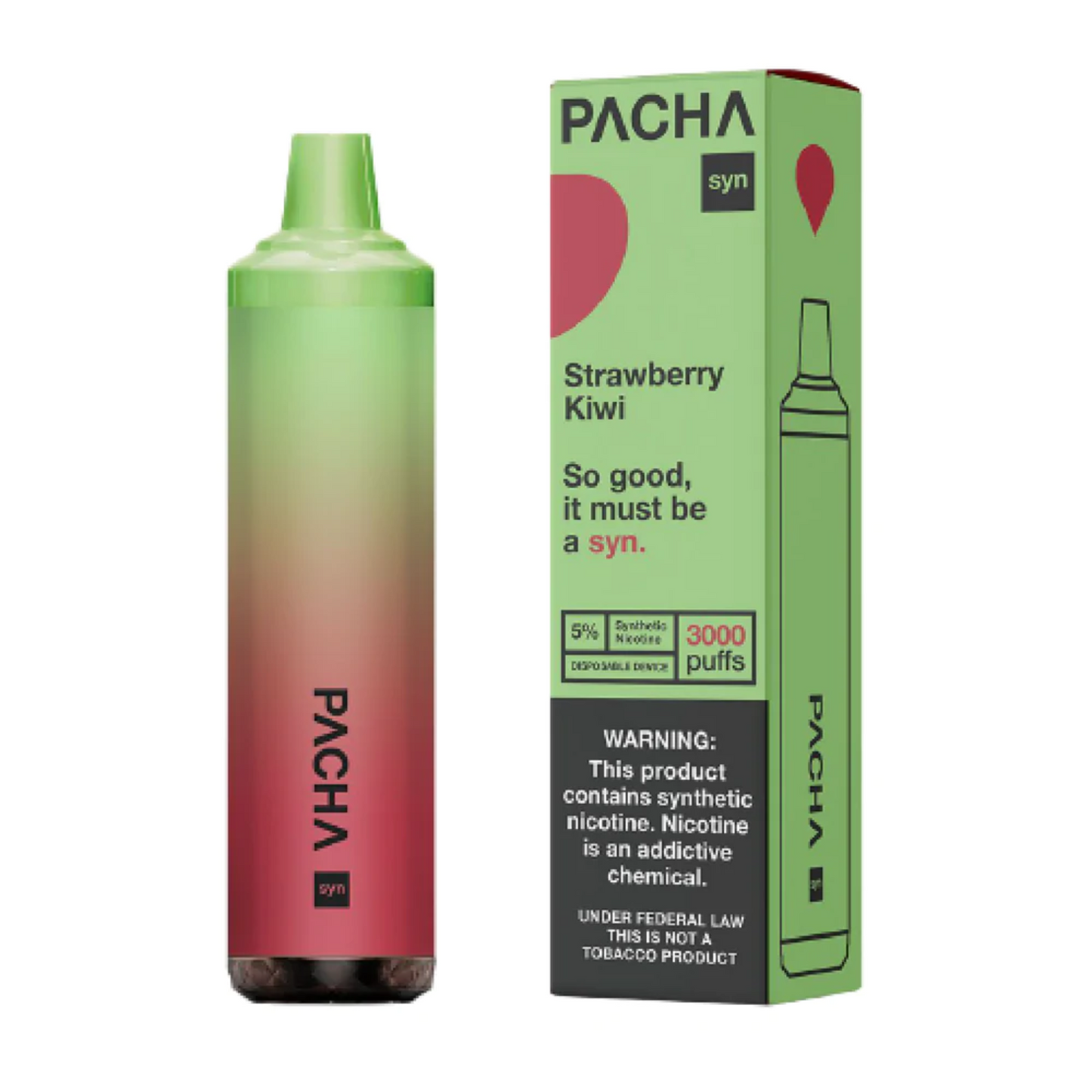 Pachamama Syn Disposable | 3000 Puffs | 8mL Strawberry Kiwi with Packaging