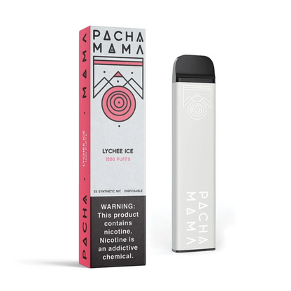 Pachamama Tobacco-Free Nicotine Disposable | 1200 Puffs | 4mL Lychee Ice with Packaging