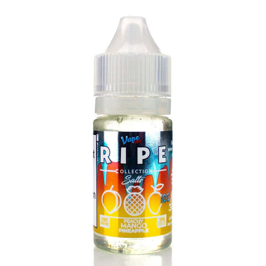 Peachy Mango Pineapple On ICE by Vape 100 Ripe Collection Salts 30mL Bottle