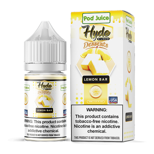 Lemon Bar by Pod Juice – Hyde TFN Salt Series 30mL With Packaging