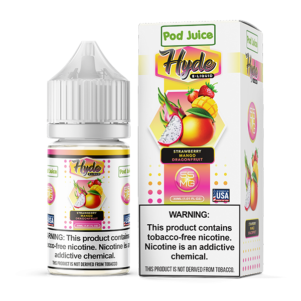 Strawberry Mango Dragonfruit by Pod Juice – Hyde TFN Salt Series 30mL With Packaging