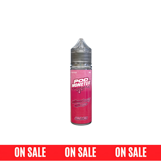 Pod Monster Series E-Liquid-Strawberry Scoops, 60mL