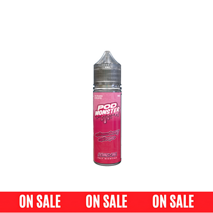 Pod Monster Series E-Liquid-Strawberry Scoops, 60mL