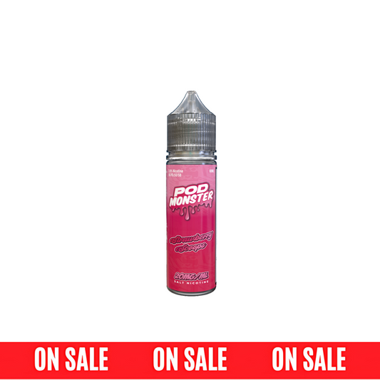Pod Monster Series E-Liquid-Strawberry Scoops, 60mL