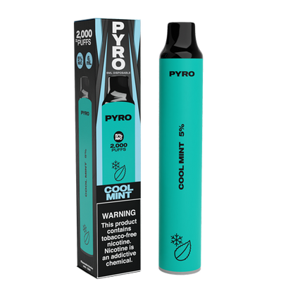 Pyro Disposable | 2000 Puffs | 6mL Cool Mint with Packaging