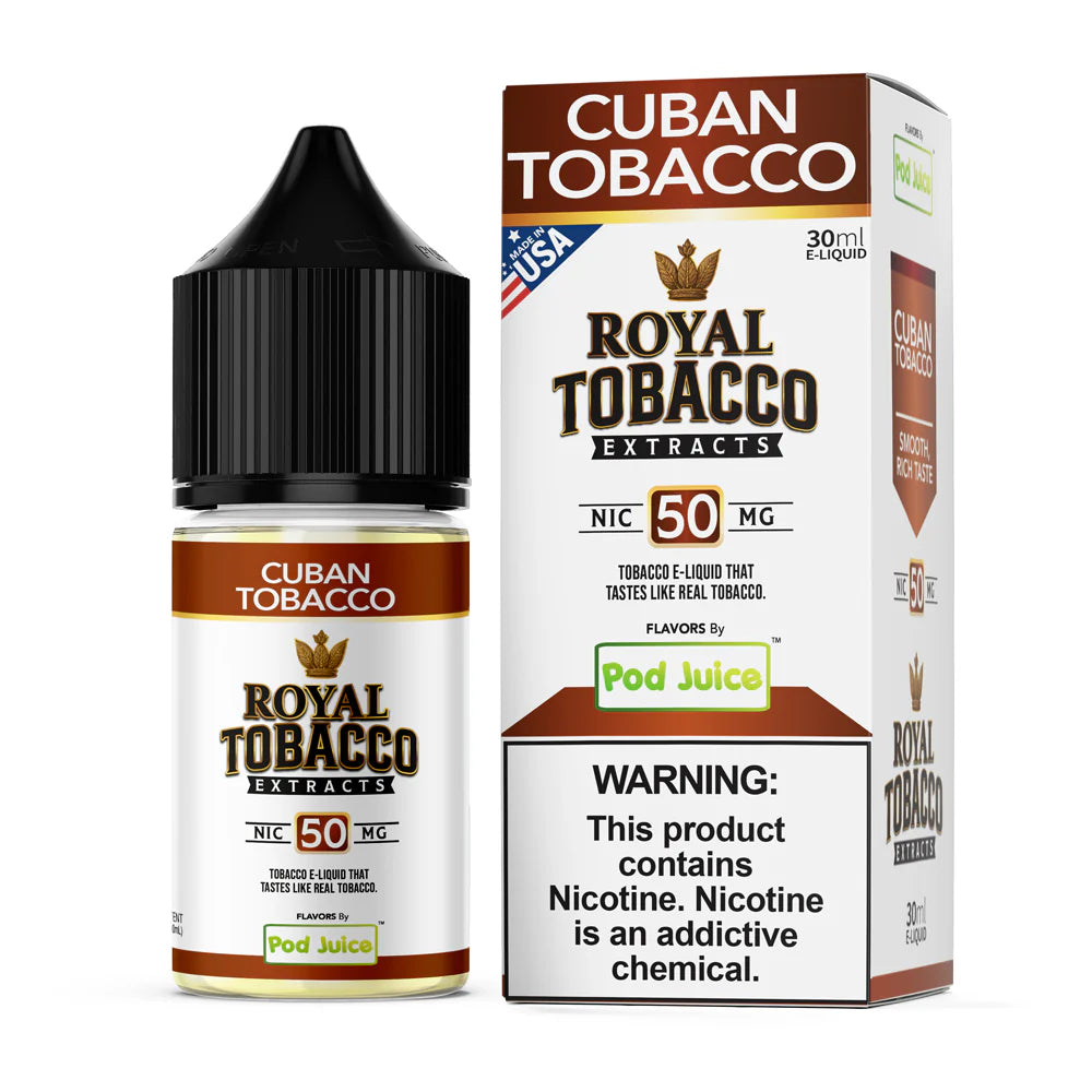 Pod Juice x Royal Tobacco Extracts - Cuban Tobacco - Salt 30mL
