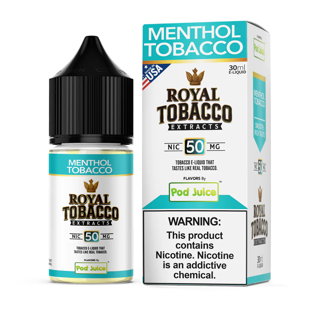 Pod Juice x Royal Tobacco Extracts - Menthol Tobacco - Salt 30mL