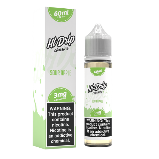 Sour Apple by Hi-Drip Classics E-Liquid 60ML with Packaging