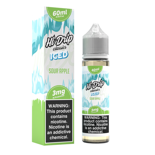 Sour Apple Iced by Hi-Drip Classics E-Liquid 60ML with Packaging