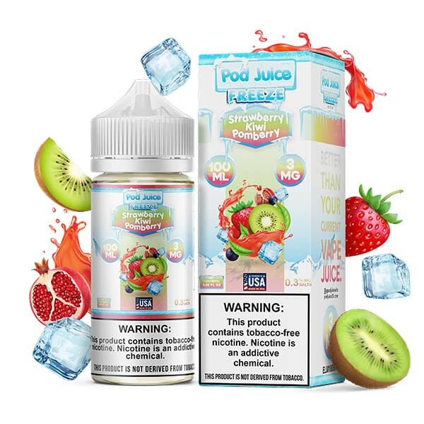 Strawberry Kiwi Pomberry Freeze by Pod Juice TFN Series 100mL with Packaging