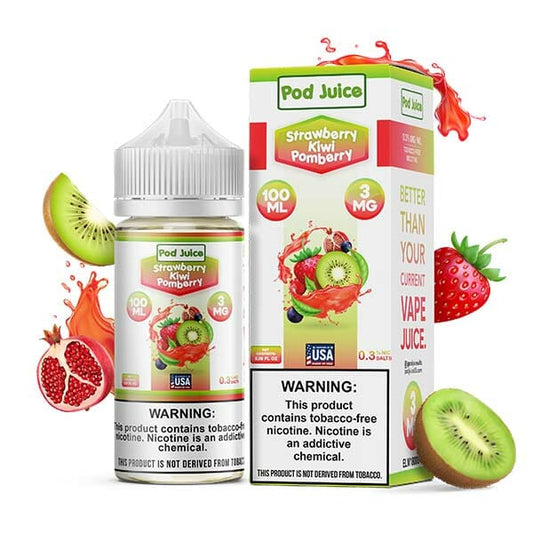 Strawberry Kiwi Pomberry by Pod Juice TFN Series 100mL with Packaging