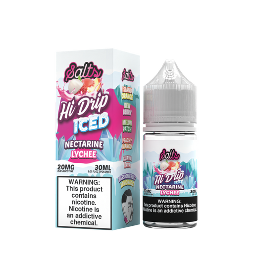 Nectarine Lychee Iced by Hi-Drip Salts 20mg Series 30ml With Packaging