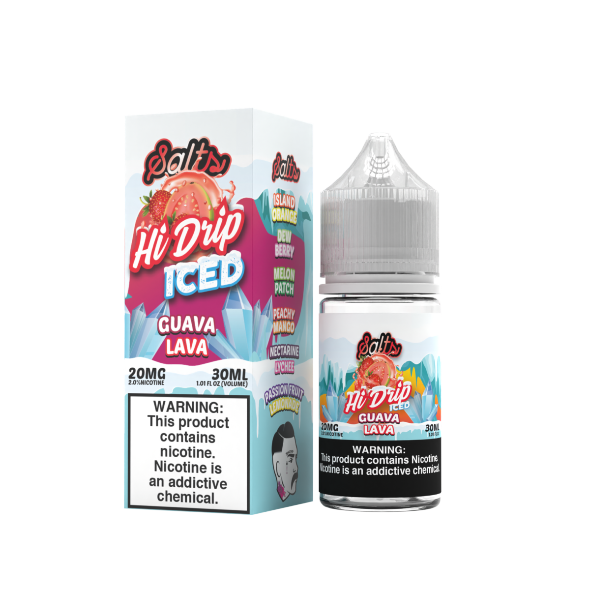 Guava Lava Iced by Hi-Drip Salts 20mg Series 30ml With Packaging