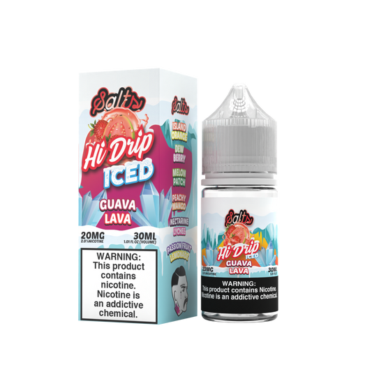 Guava Lava Iced by Hi-Drip Salts 20mg Series 30ml With Packaging