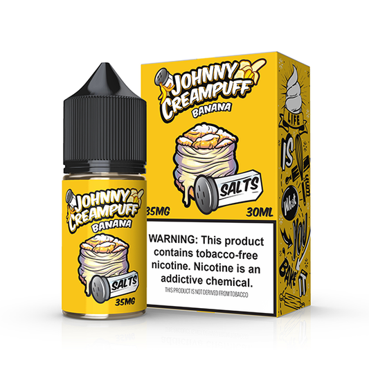 Banana by Tinted Brew – Johnny Creampuff TFN Salts Series 30mL With Packaging