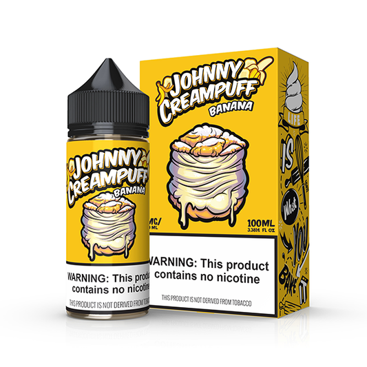 Banana by Tinted Brew – Johnny Creampuff TFN Series 100mL Packaging