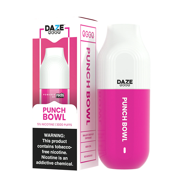 Daze Egge Disposable | 3000 Puffs | 7mL Punch Bowl with Packaging