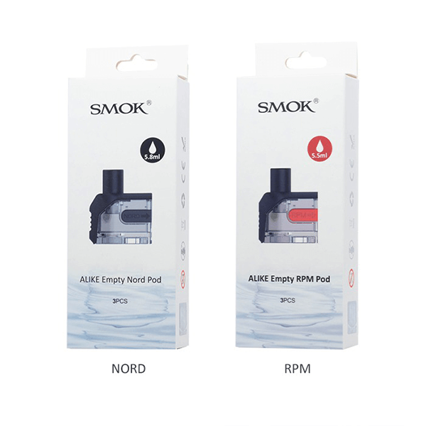 SMOK Alike Replacement Pods (3-Pack) Group Photo Packaging only