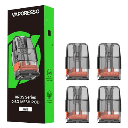 Vaporesso XROS Pods | 4-Pack | 0.6ohm Mesh 3mL with packaging