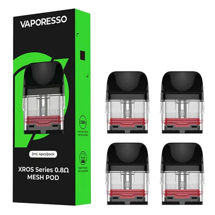 Vaporesso XROS Pods | 4-Pack | 0.8ohm Mesh 3mL with packaging