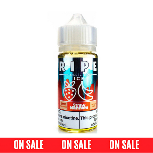 Vape 100 - Straw Nanners On ICE E-Juice, 100mL