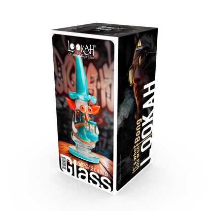 Lookah - 9″ Mini Wizard Glass Dab Rig (WPC1204) | Wathet Blue with packaging