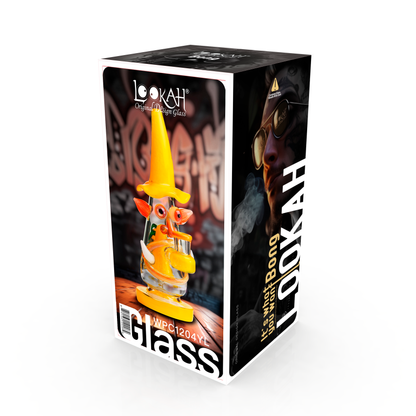 Lookah - 9″ Mini Wizard Glass Dab Rig (WPC1204) | Yellow with packaging