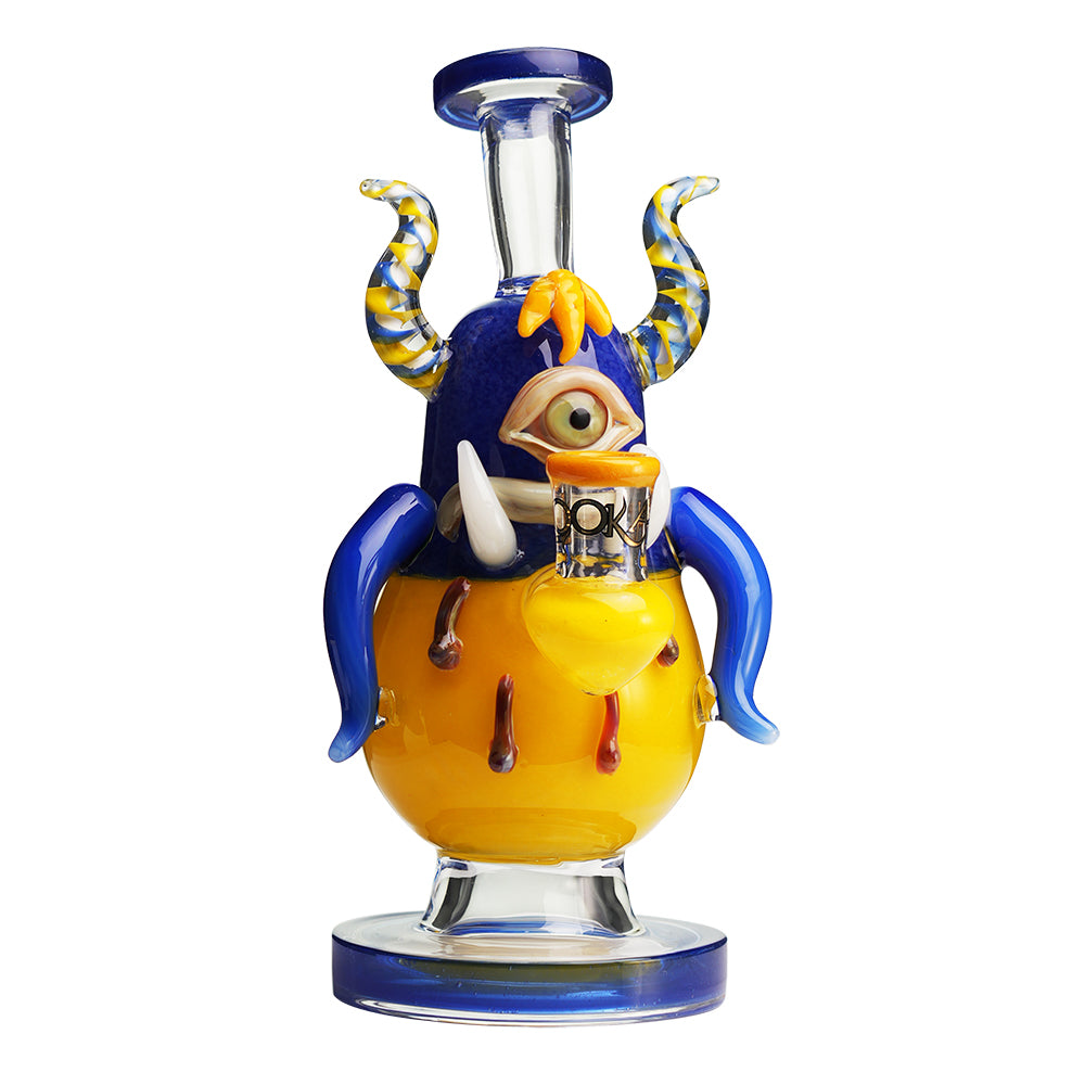 Lookah - 8″ Mini One-eyed Big-bellied Monster Bong (WPC1205) | Dark Blue