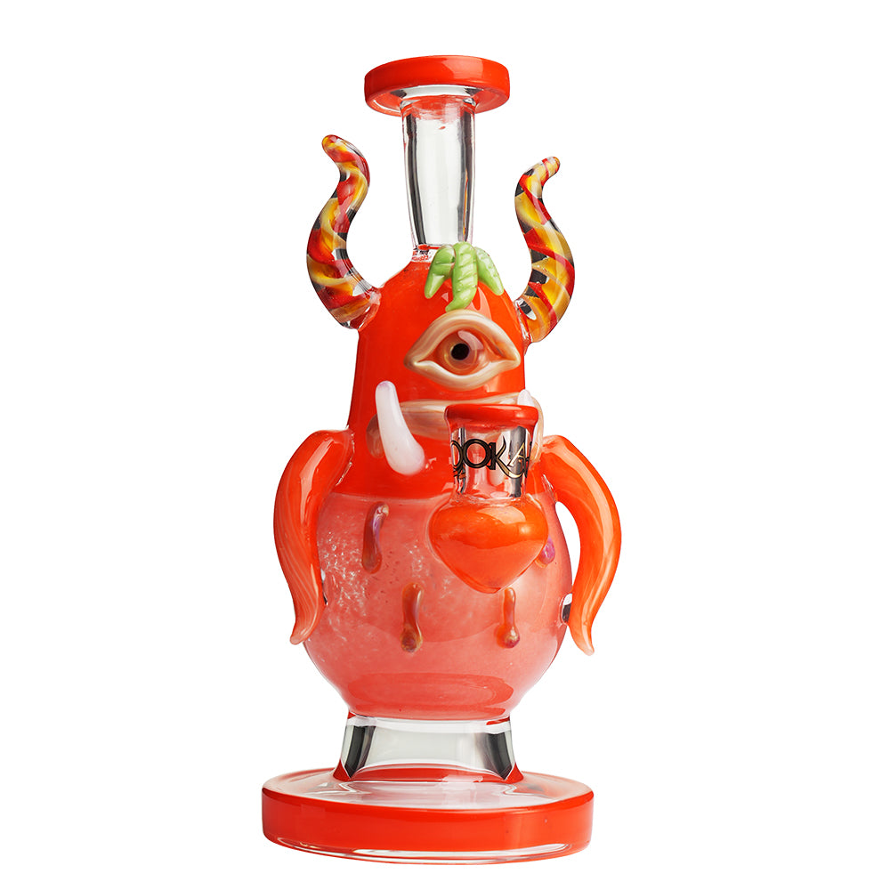 Lookah - 8″ Mini One-eyed Big-bellied Monster Bong (WPC1205) | Orange