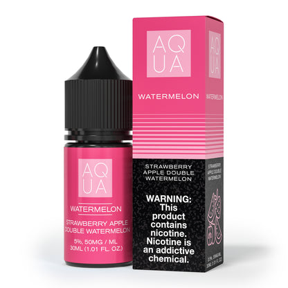Aqua SALTS E-Liquid - Pure Watermelon, 30mL | 50mg with packaging